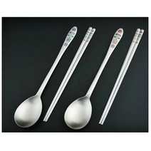 연꽃과거북 칠보 특 순 은수저 2벌 99% 부부 커플 혼수 예단 신혼 은혼식 고급 은수저세트, 종이포장