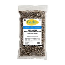 미국직구 GERBS 씨 솔티드 통 해바라기 씨 껍질 2파운드 상위 14개 없는 음식 좋은 슈퍼푸드 스낵 비 GMO 드라이 로스트 오일 없음 방부제 없음 다시 밀봉 가능 가방 글루텐 프리 땅콩 Fr, 상세참조, 수량