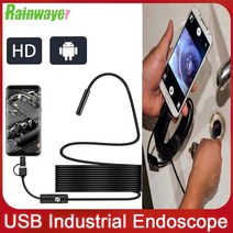 배관 내시경카메라 관로 누수 탐지기 5.5mm 미니 ip67 방수 마이크로 usb 검사, 1m, 7mm