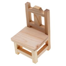 YSSHOP 인형 집 가구 나무 모델 장난감 장식품 diy 현실적인 미니 거실 가구 유아 어린이를위한 나무 인형 집, 목재, 정사각형 의자