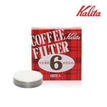 칼리타 원형필터 #6 모카포트 커피필터 더치필터 60mm
