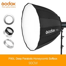 Godox-휴대용 P90L 90CM 딥 파라볼릭 소프트 박스 보웬스 프로포토 엘린크롬 마운트 스튜디오 플래시 스피드 라이트 리플렉터 소프트박스, for Elinchrom