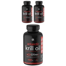 스포츠리서치 슈퍼바2 앤타크틱 크릴 오일 1000mg 아스타크산틴 포함 소프트젤, 60개입, 3개