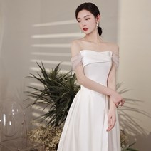브라이덜샤워 오프숄더 셀프 2부 대여 리마인드 촬영 프로필 사진 연주회 시상식 식전영상 웨당 드레스