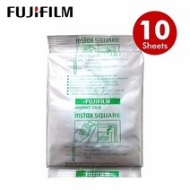 후지필름 인스탁스 스퀘어 인스턴트 화이트 에지 필름 fuji sq10 6 20 sp3 하이브리드 포맷 카메라용 10 100매, 10장