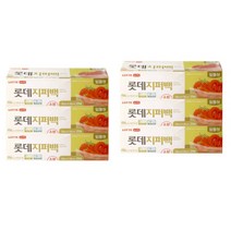 롯데 지퍼백 18 x 20 20매 소형, 6개, 소(S)