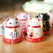 마네키네코 장식겸용 이쑤시개통, 아이보리 복주머니