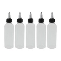 Royalways 액체 잉크용 캡 컨테이너로 재사용 가능한 5개 페트병, 100ml, 분명한, 애완 동물