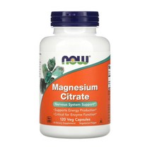 나우푸드 구연산 마그네슘 시트레이트 400mg 120 캡슐