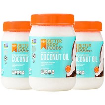 베터바디푸즈 내추럴리 리파인드 코코넛 오일, 3개, 458ml