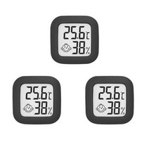 온도습도계 디지털 표면 스마트 온도계 습도계 43x42x13mm LCD 디스플레이 실내 온습도계 습도계 아기 거실 사무실 냉장고용, 3pcs