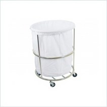 (스텐 세탁물운반카 702 원형) 세탁물카트 린넨카트