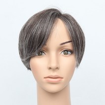 [W2094] 흰머리 롱컷 여자투페, 17cmx19cm, 1개