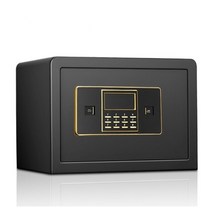 스마트금고 개인금고 미니 가정용 대형 금고암호 안전 가정용 소형 미니 강판 전자 25cm 경보 시스, 01 Black