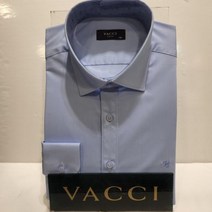 바찌 남성봄가을긴팔슬림핏구김잘안가는면23%블루솔리드스트레치셔츠VD1L1BS512B0