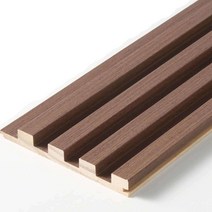 템퍼보드 인테리어 루바 원목 벽 웨이브 템바 보드, 셰이트 월넛 폭 14.7cm 길이 2.8m