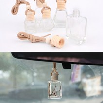 방향제 디퓨저용 향수 유리 용기 공병 나무 뚜껑 차량용 선물용 글라스, 기본, 사각형 8ml