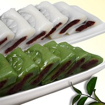 [셀브] 앙금절편떡 1kg+1kg 굳지않는 간식떡 (48~52개입), 팥절편 / 백1kg+쑥1kg, 1세트