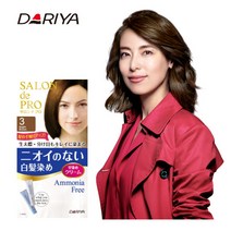 다리야 살롱드프로무향료헤어칼라 부분염색약 여성용3개세트 밝은 새치염색 새치커버 흰머리염색 일본염색약, 3호 화사한 밝은 라이트 브라운, 1개