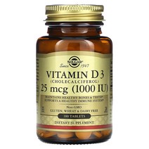 솔가 비타민 D3 25mcg(1 000IU) 180정