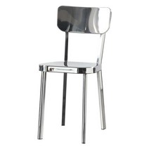 스테인레스 스틸 의자 카페 식당 매장 업소 인테리어, 유광 45cm