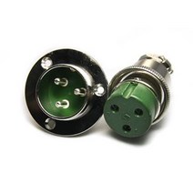 항공잭 30MM 날개타입 K-30-3핀 플러그 국내생산 원형커넥터 써큘러커넥터, 02_판넬, 1개