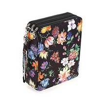 BTSKY 색연필케이스 컬러 케이스 대용량 파우치 펜슬 203858, Black Flower, Black Flower