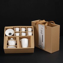 도자기 찻잔 세트 세라믹 선물 전통주 접대 선물용, 환경 보호 상자 9 헤드 폴리 향 컵 하이 시