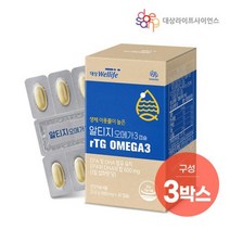 대상웰라이프 마이뉴트리션 알티지 오메가3 x3박스, 3세트, 30정