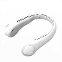 XIAOMI-휴대용 목 선풍기 전기 무선 선풍기 USB 충전식 미니 환풍기 날개 없는 냉각 스포츠용 음소거, 01 White