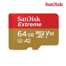 샌디스크 Extreme microSD Class10 UHS-I U3, 64GB