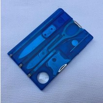 멀티툴 맥가이버칼 10 in 1 pocket 신용 카드 휴대용 멀티 도구 야외 생존 캠핑 장비 1 box 휴대용 하이킹 카드 도구 기어, 푸른