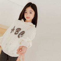미니로이 리틀 여아 주니어 초등학생 긴팔 기모 맨투맨 후드 티셔츠