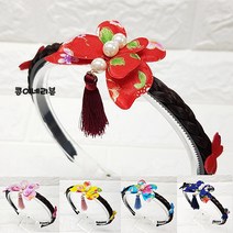 콩이네리본 무료배송-호랑나비 한복머리띠 배씨머리띠 한복머리장식 여성한복머리띠 한복머리장신구