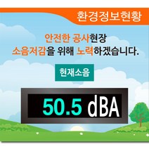 삼성LED사인 공사장 소음측정기 미세먼지측정기 LED전광판 알림판, 1개, R-2 / 소음-고급형