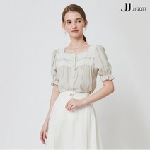 JJ지고트 레이스 테이프 스퀘어넥 블라우스 GM6P0BLW4