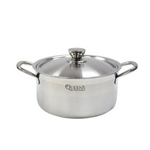 키친아트 퀸즈 통3중 스텐레스 양수 냄비, 24cm, 단품