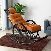 흔들의자 가성비 소파 1인용 독서 휴식 안락 체어 스윙 인테리어 거실, 더블라운드+라이트커버도톰하게+카멜러그(디럭스쓰리피스)