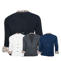 티앤디 HIT 소매 카라 체크무늬 가디건 MCOHT7002F9