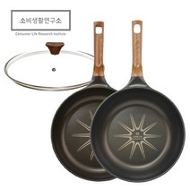[소비생활연구소] 리빙온 인덕션프리미엄 후라이팬 3종세트 (28cm후라이팬+28cm궁중팬+유리뚜껑)