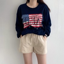 먼데이홀릭 여성 린넨 워싱 코튼 3부 밴딩 반바지 팬츠