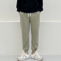 코튼 데일리 특양면 스웻 트레이닝 남자 밴딩 조거팬츠