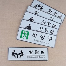 이모티콘 회사 소호사무실 안내 사인 표지판 안내문패 이름판, 사장실