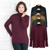 모슬린 엄마옷 소프트기모목폴라 티셔츠 ETP910389 마담 미시옷 중년여성의류 빅사이즈 50대 60대여성옷
