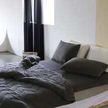 푸른자리 정온침장 오가닉 코튼 워싱 피그먼트 듀엣 간절기 차렵 이불 단품 세트 구매 가능