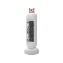 타워형 무풍선풍기 날개없는 저소음 냉풍기 스프레이 팬 흔들리는 헤드 usb 충전 에어컨 팬 가정용 책상 팬 바람 공기 순환 전기 공기 냉각기, 하얀색