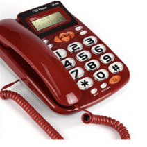 IALLO 발신자표시 유선전화기 IP-200, IP-200 (레드)