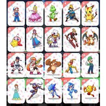 슈퍼 스매시 브라더스 NFC 게임 데이터 컬렉션 NS 스위치 wii u 3DS/3DS XL 용 궁극적인 Ntag215 태그 카드 풀 세트 빠른 20 개, [01] 20pcs card