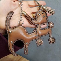 로스킨 동물캐릭터 반제품(소가죽) 강아지 곰 사슴 고양이 토끼 가죽공예 DIY 패키지, 민자밤색사슴, 1개