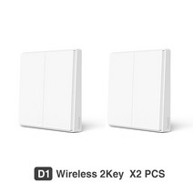 무선스위치 Aqara-D1 스마트 스위치 무선 단일 파이어 와이어 ZigBee 벽 Mihome app을 위한 홈 조명 제어, 16 D1 Wireless 2key X2